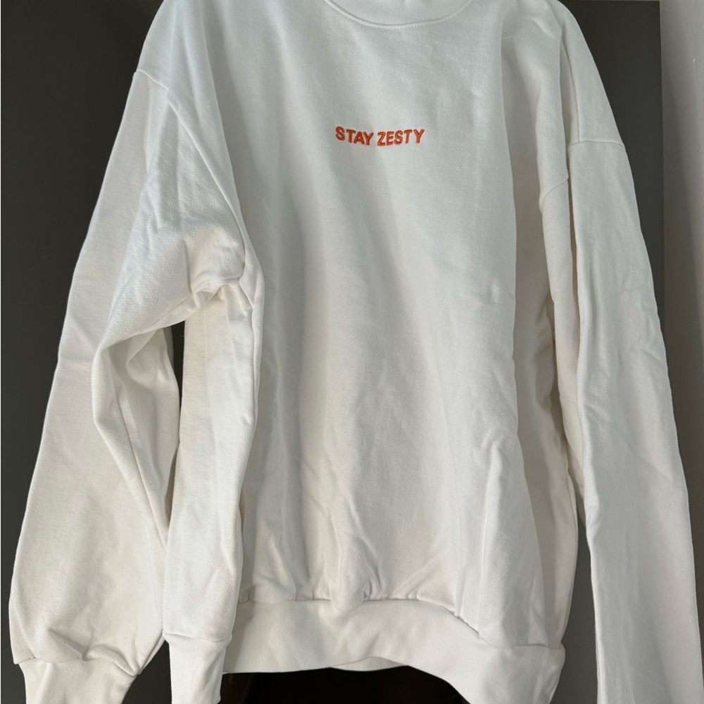 Muse White Fleece Sweatshirt